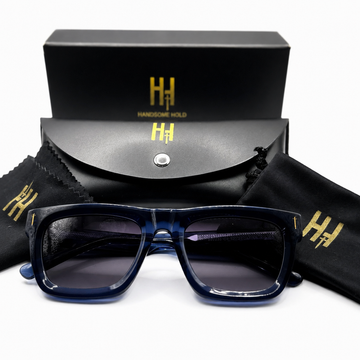 HANDSOME HOLD "Ocean Noir" Premium Square Sunglasses