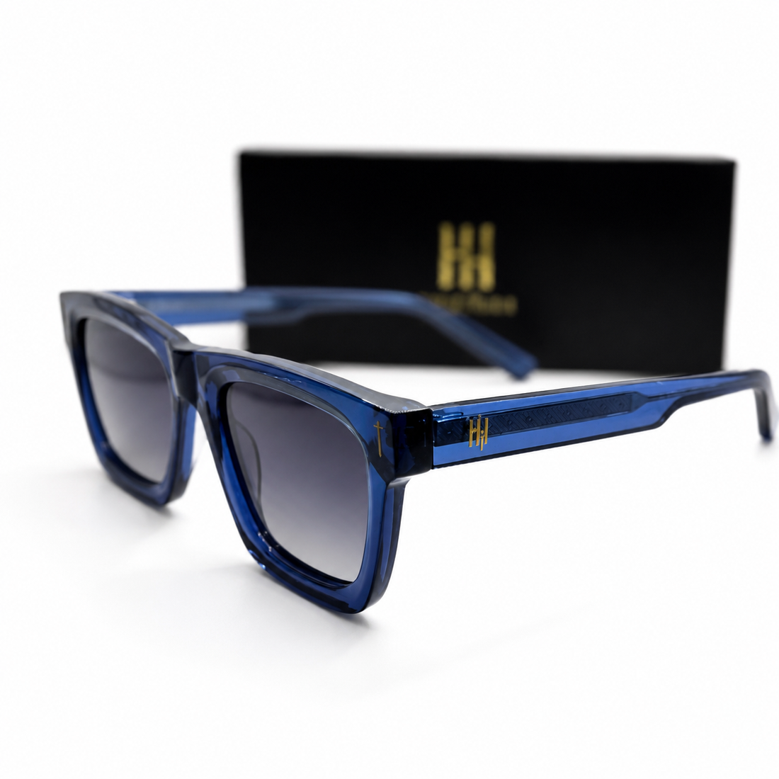 HANDSOME HOLD "Ocean Noir" Premium Square Sunglasses