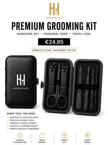 Handsome Hold Premium Grooming Kit – Luxury Manicure & Personal Care Set